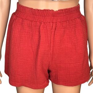 High Waist Rust Women's Shorts